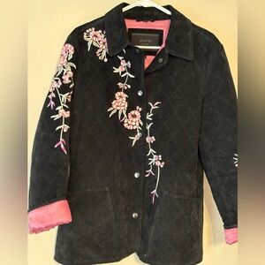 Women- AVANTI New York - Black - Leather Jacket- Size Medium